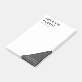 Vetgedrukte naam, titel en tekstvak post-it® notes (Schuin)