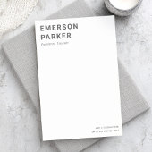 Vetgedrukte naam, titel en tekstvak post-it® notes