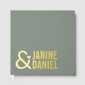 Vetgedrukte namen en hartaccent bruiloft ID1055 Gastenboek (Voorkant)