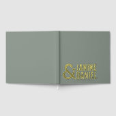 Vetgedrukte namen en hartaccent bruiloft ID1055 Gastenboek (Volledig)