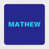 Vetgedrukte namen op meerdere kleuren kleding labels (Design 1)