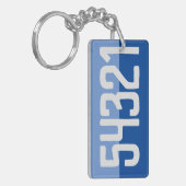 Vetgedrukte nummerontwerpen. sleutelhanger (Voorkant Links)