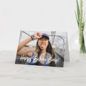 Vetgedrukte nummers Foto overlay Happy Birthday Sc Kaart (Voorkant)