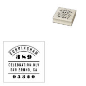 Vetgedrukte nummers Retrotypografie Retroadres Rubberstempel (Gestempeld)