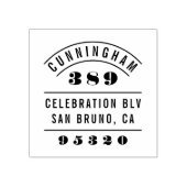 Vetgedrukte nummers Retrotypografie Retroadres Rubberstempel (Afrduk)