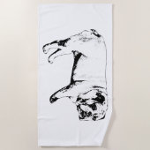 Vetgedrukte omtrek Bulldog Handdoek (Voorkant)