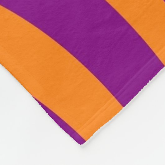 Vetgedrukte Oranje Paarse Zebra Streep Levendige L Fleece Deken (Hoek)