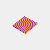 Vetgedrukte Oranje Paarse Zebra Streep Levendige M Post-it® Notes (Schuin)