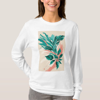 Vetgedrukte, oversized florale prints t-shirt