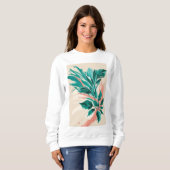 Vetgedrukte, oversized florale prints trui (Voorkant volledig)