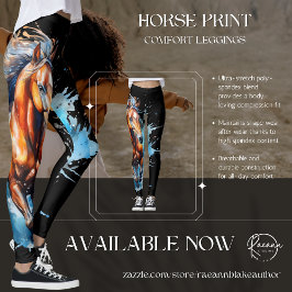 Vetgedrukte paardenprint leggings