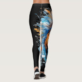 Vetgedrukte paardenprint leggings (Achterkant)