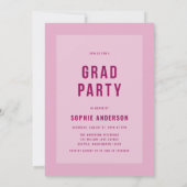 Vetgedrukte Paarse Afstuderen bekendmaking en part Kaart (Achterkant)