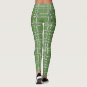 Vetgedrukte Pasen St Patrick's Day zwart witte str Leggings (Achterkant)