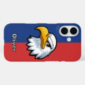 Vetgedrukte patriottische Cartoon Eagle gepersonal Case-Mate iPhone Case (Achterkant (horizontaal))