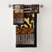 Vetgedrukte patronen, rijke geschiedenis bad handdoek (Insitu)