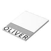 Vetgedrukte persoonlijke naam notitieblok (Linkerzijde)