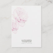 Vetgedrukte pioenen Moderne Bloemen Schets Sierade Visitekaartje (Voorkant)