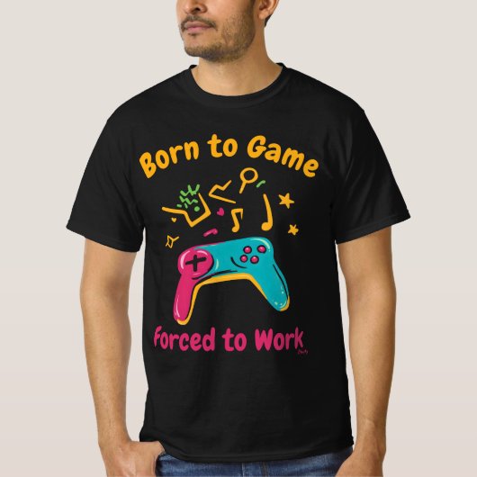 Vetgedrukte Pop Art Gaming Controller T-shirt (Voorkant)