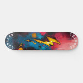 Vetgedrukte Pop Art Lightning - Electric Graffiti  Persoonlijk Skateboard (Horizontaal)