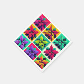 Vetgedrukte Pop Art Poinsettia Squares Decoupage S Servet (Hoek)