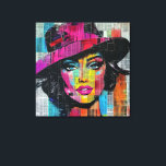 Vetgedrukte Pop Art Stretched Canvas<br><div class="desc">🎨 Bold Pop Art Stretched Canvas – Urban Chic Statement Piece 🖼️✨ Breng de energie van de pop kunst in uw ruimte met deze levendige en moderne canvas print! Met een opvallend portret van een vrouw met een mix van felle neonkleuren, krantentexturen en stadscollage-elementen, is dit kunstwerk ideaal voor kunstliefhebbers,...</div>