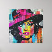 Vetgedrukte Pop Art Stretched Canvas Afdruk (Voorkant)
