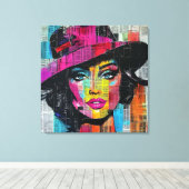 Vetgedrukte Pop Art Stretched Canvas Afdruk (Insitu (Houten vloer))