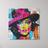 Vetgedrukte Pop Art Stretched Canvas Afdruk (Voorkant)