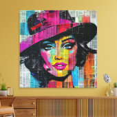 Vetgedrukte Pop Art Stretched Canvas Afdruk (Insitu (Woonkamer))