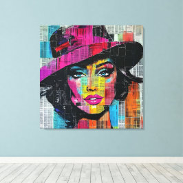 Vetgedrukte Pop Art Stretched Canvas Afdruk