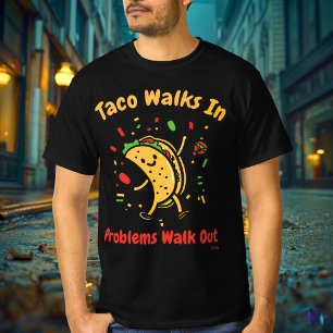 Vetgedrukte Pop Art Taco Graphic T-shirt