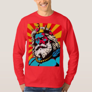 Vetgedrukte Pop Art Zeus – Kleurrijke Griekse God  T-shirt