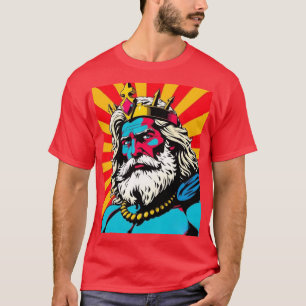 Vetgedrukte Pop Art Zeus – Kleurrijke Griekse God  T-shirt