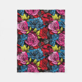 Vetgedrukte Punk Bloemen Bloemen Bloemen Fleece De Deken (Voorkant)