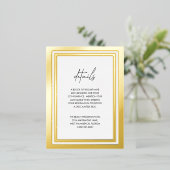 Vetgedrukte rand moderne bruiloft behuizing folie uitnodiging briefkaart (Staand Voorkant)
