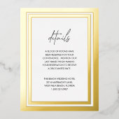 Vetgedrukte rand moderne bruiloft behuizing folie uitnodiging briefkaart (Voorkant)