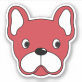 Vetgedrukte Red Bulldog 3 "x3" Vinyl Sticker (Voorkant)