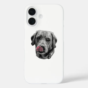 Vetgedrukte Red-Tongue-loyaliteit in inktdetails iPhone 16 Hoesje
