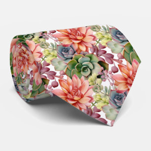 Vetgedrukte regenboog kleurrijke cowboy vetplanten stropdas