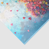 Vetgedrukte regenboogkleuren Love Heart Tree BX7 D Tissuepapier (Detail)