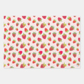 Vetgedrukte Retro Aardbei Hand-Geïllustreerde Coll Inpakpapier Vel (Voorkant 3)