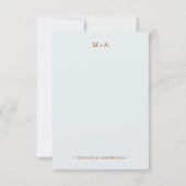 Vetgedrukte Retro Abstracte Bloemen Minimale Monog Notitiekaartje (Voorkant)