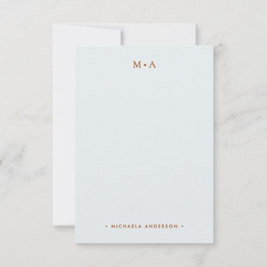 Vetgedrukte Retro Abstracte Bloemen Minimale Monog Notitiekaartje (Voorkant)