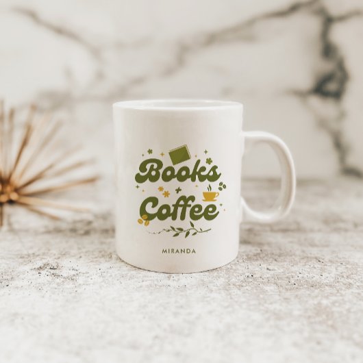 Vetgedrukte Retro Bloemen & Koffieboek Liefhebber  Koffiemok
