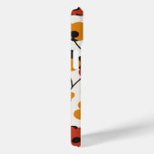 Vetgedrukte Retro Bloemenpatroon Rood, Sinaasappel Case-Mate iPhone Case (Achterkant / Rechts)