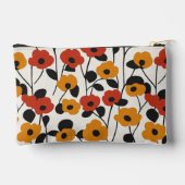 Vetgedrukte Retro Bloemenpatroon Rood, Sinaasappel Etui (Achterkant)