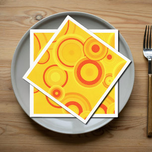 Vetgedrukte Retro Circles Papieren servetten – Gee