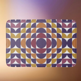 Vetgedrukte retro cirkels badmat | Moderne uit het