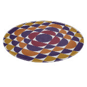 Vetgedrukte retro cirkels decoratieve glazen snijp snijplank (Hoek)